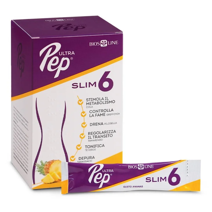 Bios Line Ultra Pep Slim 6 Integratore Dimagrante Gusto Ananas 20 bustine