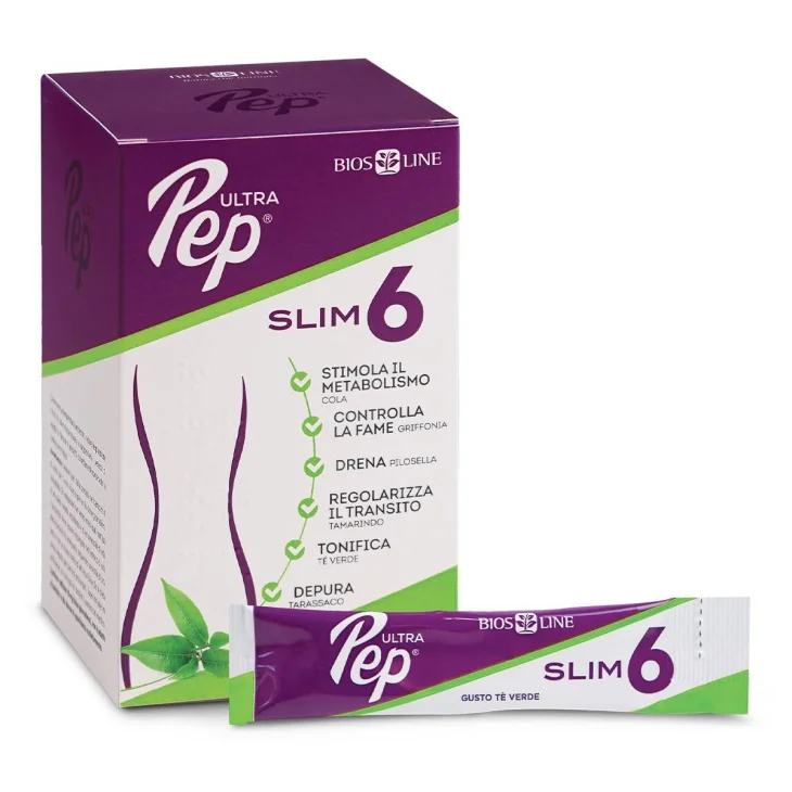 Bios Line Ultra Pep Slim 6 Integratore Dimagrante Gusto Tè Verde 20 bustine