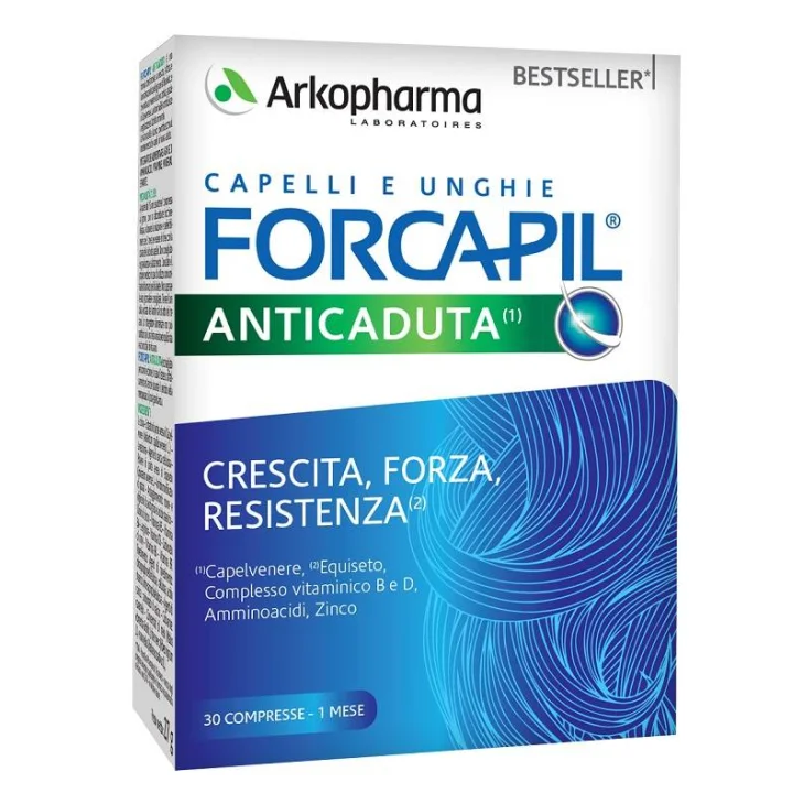 Arkopharma Forcapil Capelli e Unghie Integratore anticaduta 30 compresse