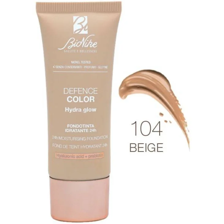BioNike Defence Color Fondotinta Hydra Glow 104 Beige 30 ml