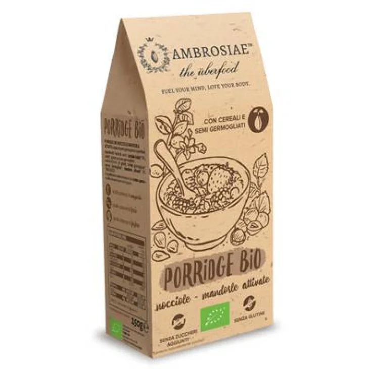 Ambrosiae Porridge Bio Nocciole Mandorle attivate 250 g