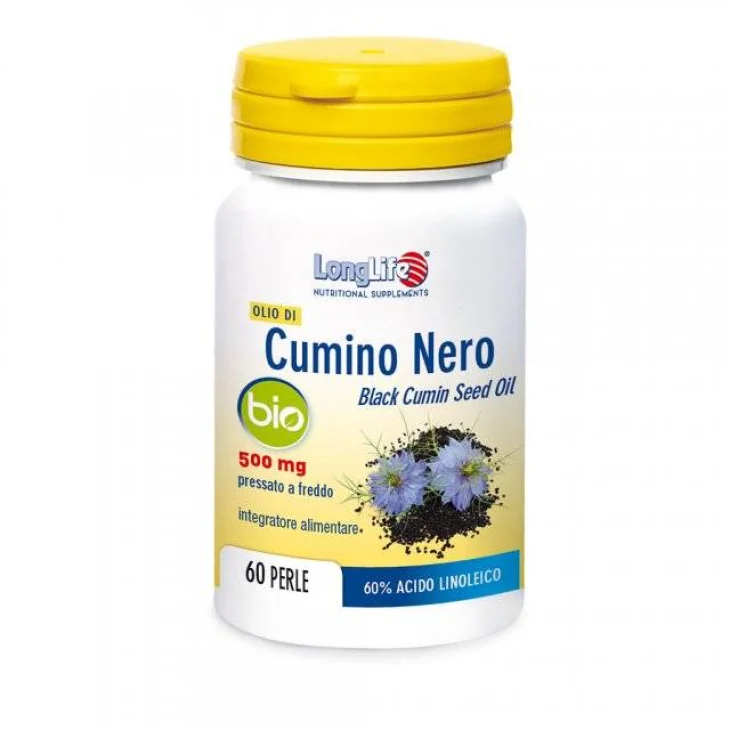 Longlife Olio Cumino Nero Bio Integratore per la Circolazione 60 perle