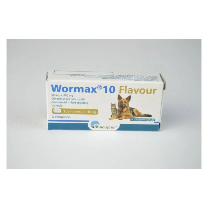 Wormax Flavour Medicinale Veterinario per Cani e Gatti 3 compresse