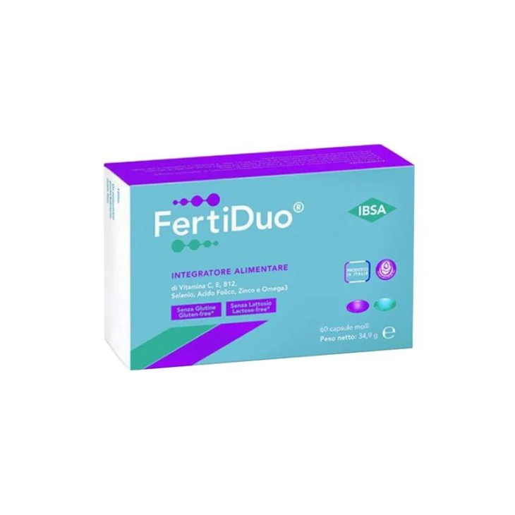 Ibsa FertiDuo Integratore per la Fertilità Maschile 60 capsule