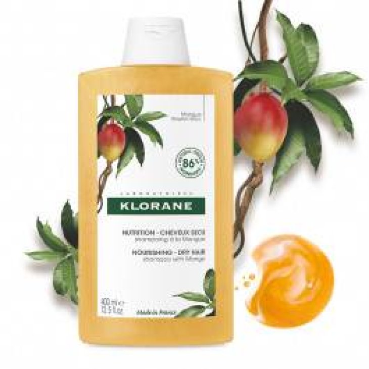 Klorane Shampoo Nutritivo al Burro di Mango Capelli Secchi 400 ml
