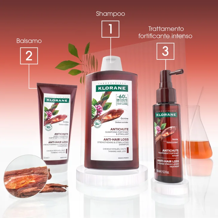 Klorane Shampoo Fortificante & Stimolante alla Chinina stimola la crescita dei capelli 400 ml Klorane Shampoo Fortificante & Stimolante alla Chinina stimola la crescita dei capelli 400 ml