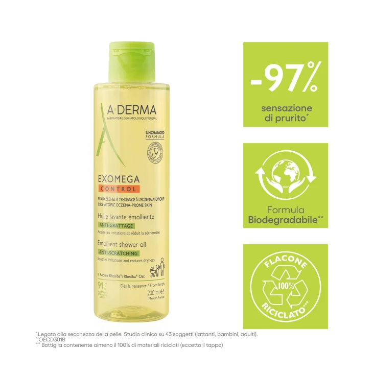 A-Derma Exomega Control Olio Lavante Emolliente 200 ml