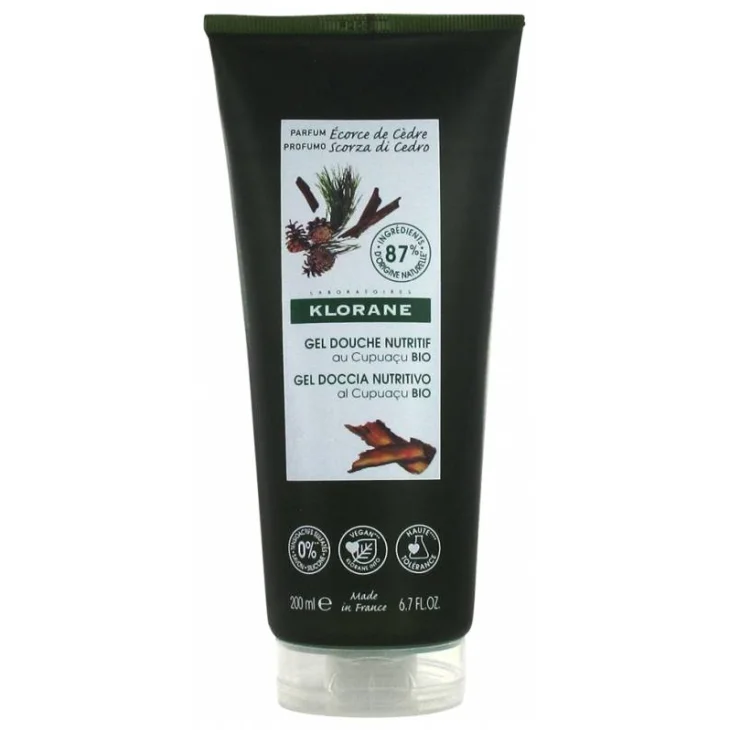 Klorane Gel Doccia Burro di Cupuacu BIO Nutritivo alla Scorza di Cedro 200 ml