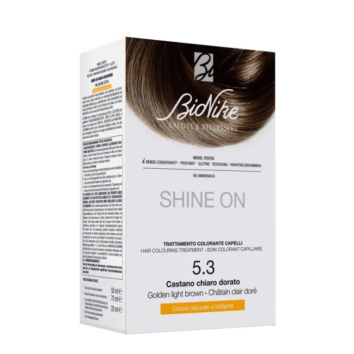 BioNike Shine On 5,3 Castano Chiaro Dorato Trattamento Colorante per Capelli