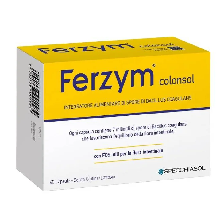 Specchiasol Ferzym Colonsol Integratore di Fermenti Lattici 40 Capsule