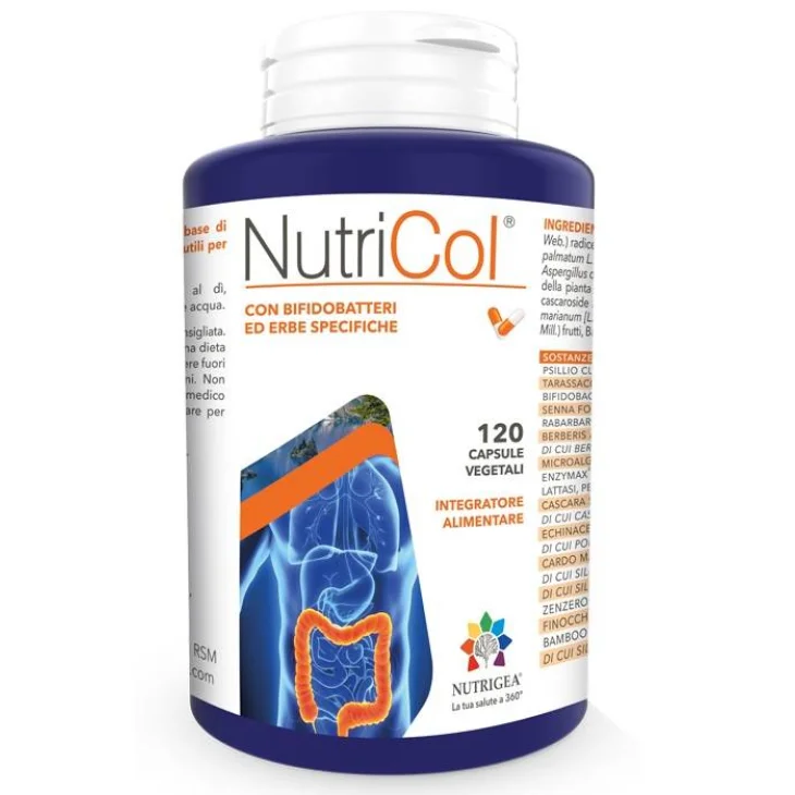 Nutrigea NutriCol Integratore per l'Intestino 120 Capsule Vegetali