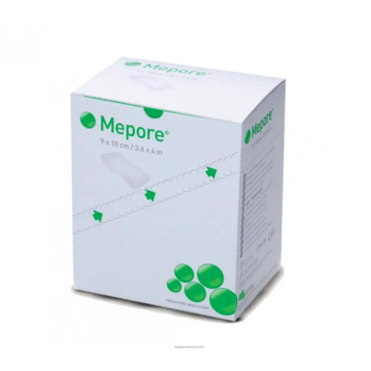Mepore Medicazione adesiva in tessuto non tessuto con tampone assorbente sterile 9x15cm 5 Pezzi