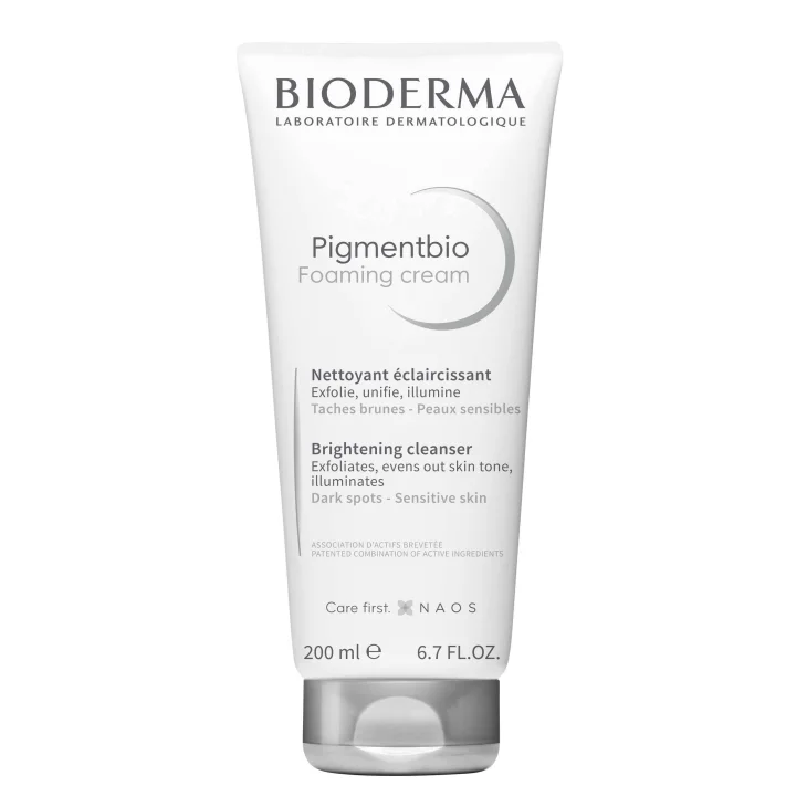 Bioderma Pigmentbio Foaming Cream Detergente Esfoliante Schiarente Per Pelle Luminosa 200 ml