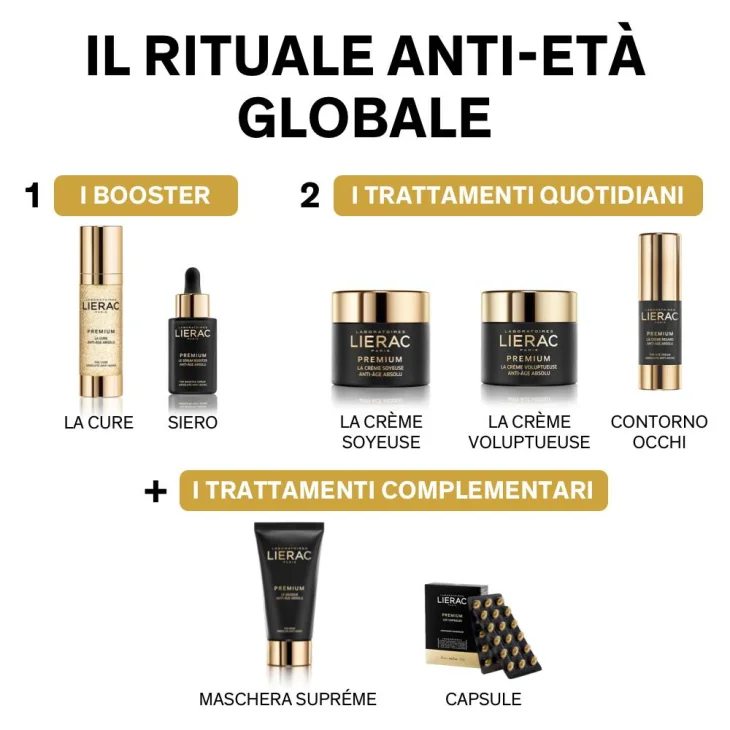 Lierac Premium La Cure Shot Di Giovinezza Viso Antiet&agrave; Globale Rigenerante 30 ml