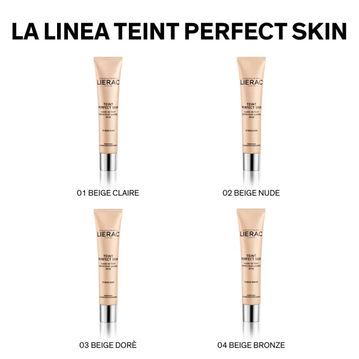 Lierac Teint Perfect Skin Fondotinta Fluido Perfezionatore 02-Beige Nude 30 ml