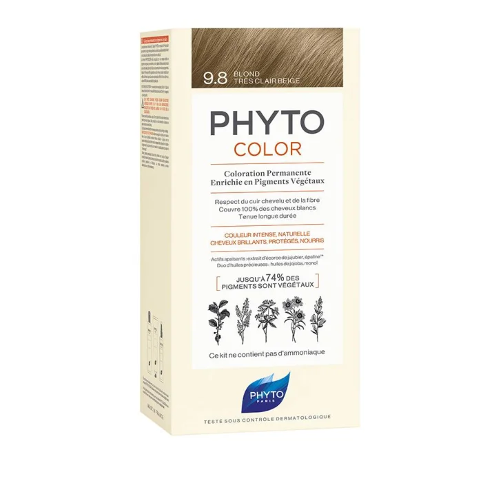 Phyto Phytocolor 9.8 Biondo Chiarissimo Cenere Colorazione Permanente Per Capelli