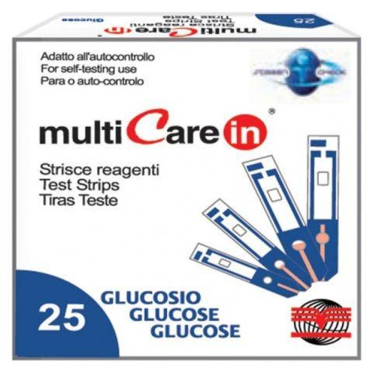MulticareIN Strisce Glucosio 25 pezzi