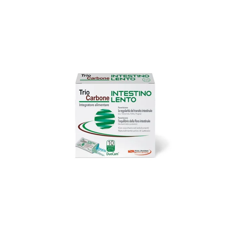 PoolPharma Triocarbone Intestino Lento 10 Buste Da 4,3 g