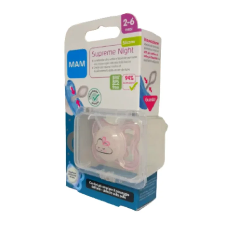 Mam Supreme Night Succhietto in Silicone per Bambini da 2 a 6 mesi Femmina 1 succhietto