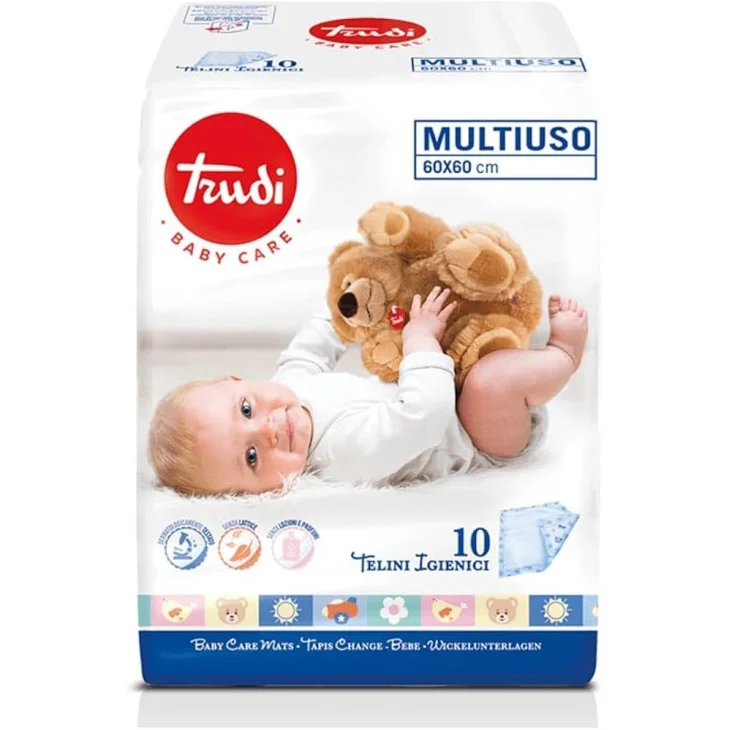 Trudi Baby Care Telini Multiuso Ipoallergenici 60x60 cm 10 Pezzi