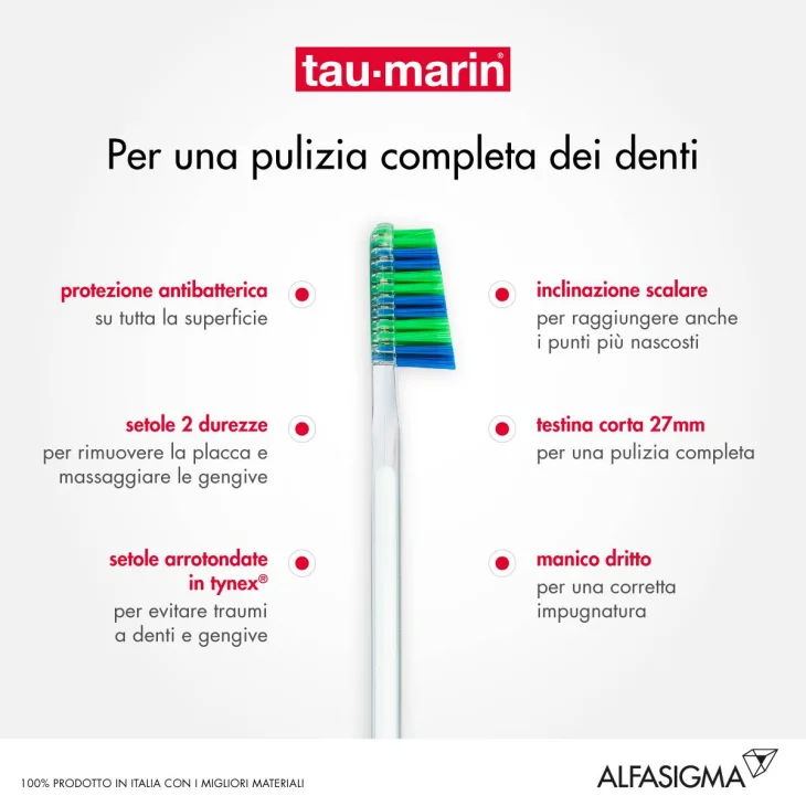 Tau-Marin Spazzolino Professional 27 Setole Medie 1 Pezzo
