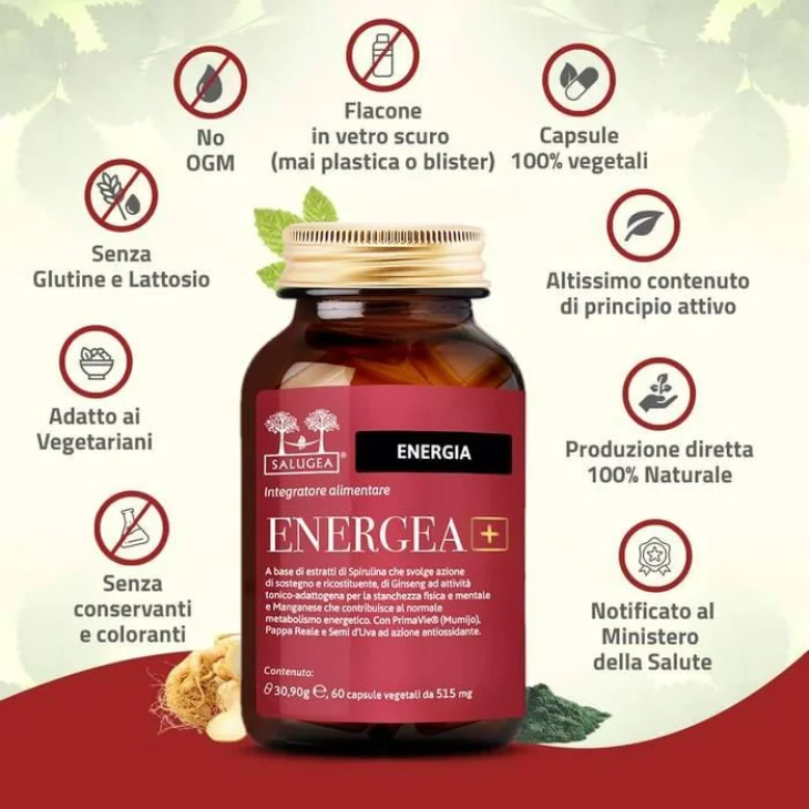 Salugea Energea+ Forza e Vitalità 60 Capsule