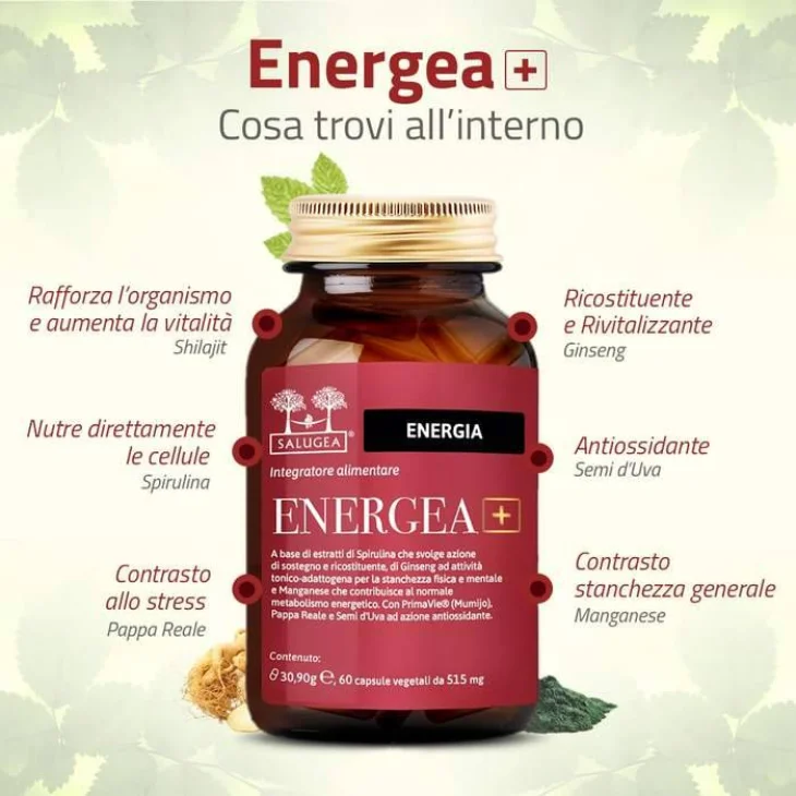 Salugea Energea+ Forza e Vitalità 60 Capsule