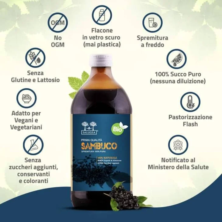 Salugea Succo di Sambuco Bio 500 ml