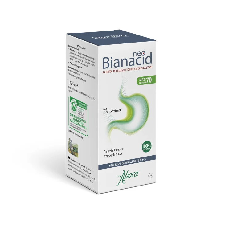 Aboca Neobianacid Integratore contro acidità e reflusso 70 Compresse Masticabili