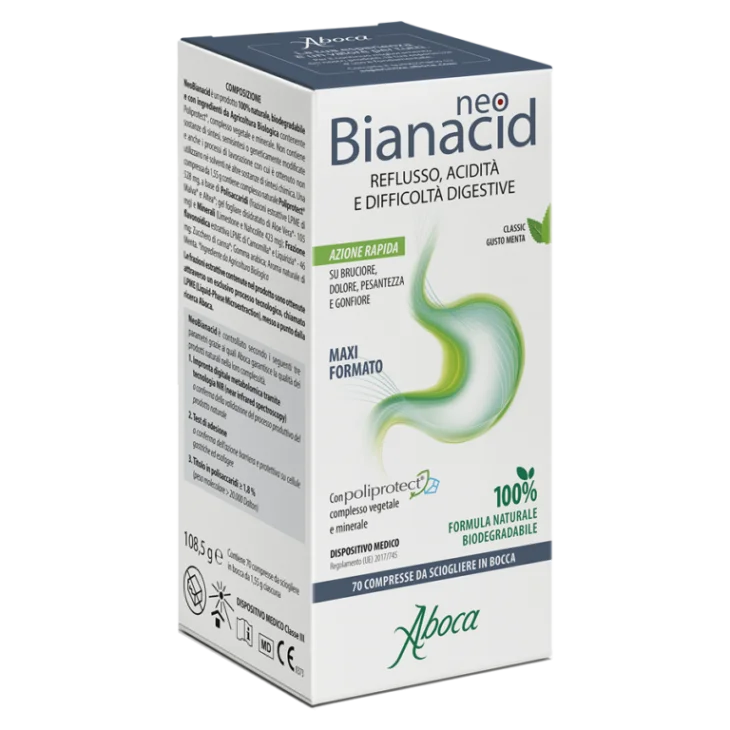 Aboca Neobianacid Reflusso Acidit&agrave; e Difficolt&agrave; Digestive 70 Compresse Masticabili