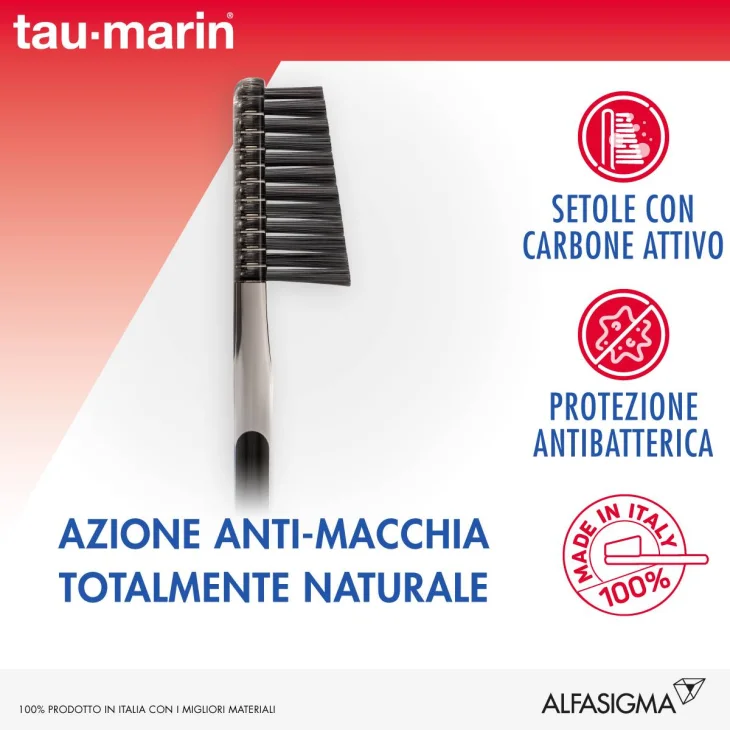 Tau-Marin Spazzolino Professional Black Antimacchia