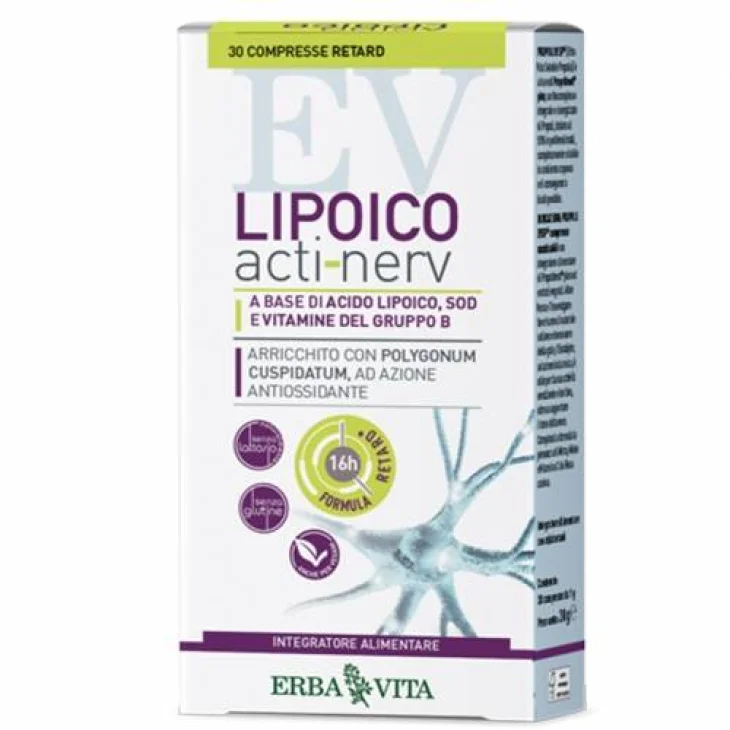 Erba Vita Lipoico Activ Nerv Integratore Antiossidante 30 compresse