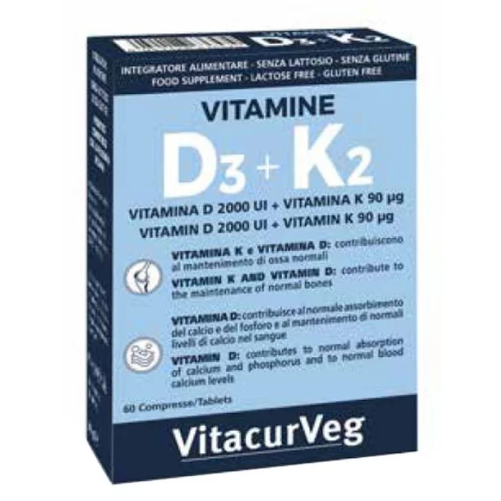 Pharmalife Research Vitamine D3+K2 per ossa normali 60 Compresse
