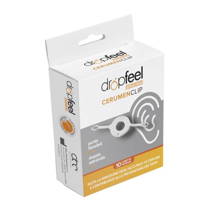 Dropfeel Cerumen Clip Curetta Auricolare per Rimozione Cerume 10 pezzi