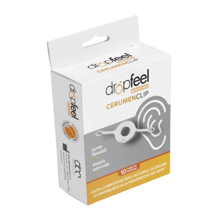 Dropfeel Cerumen Clip Curetta Auricolare per Rimozione Cerume 10 pezzi