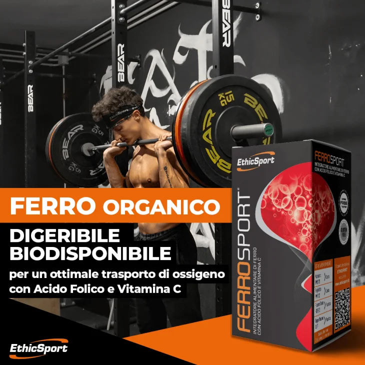 EthicSport Ferrosport Integratore di Ferro 30 Compresse