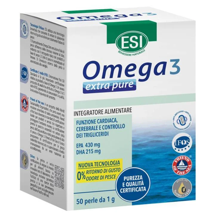 Esi Omega3 Extra Pure Integratore di Omega3 50 perle