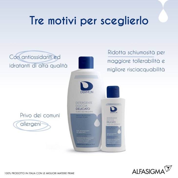 Dermon Detergente Doccia Delicato Formato Viaggio 100 ml
