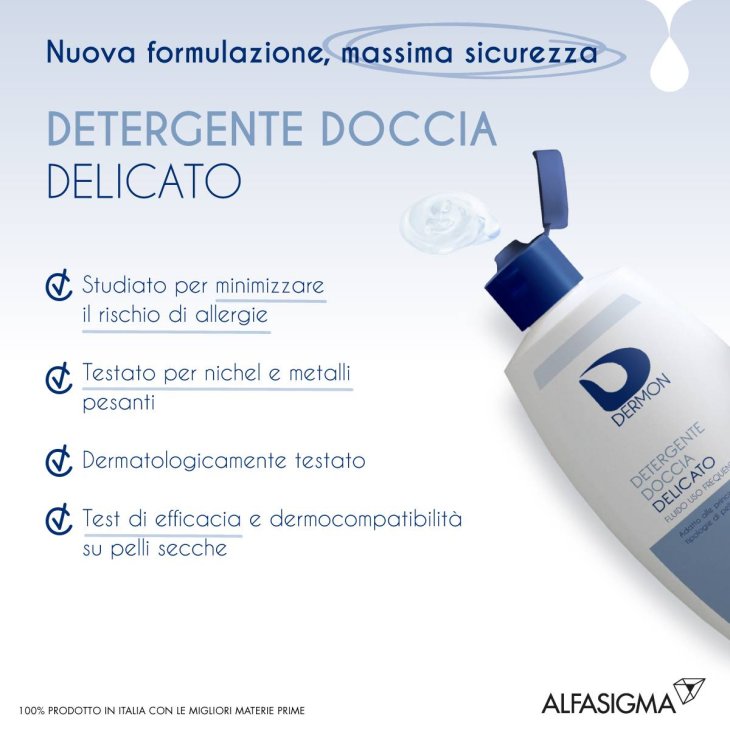 Dermon Detergente Doccia Delicato Formato Viaggio 100 ml