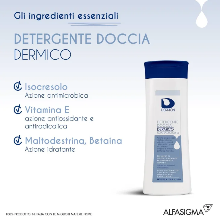 Dermon Detergente Doccia Dermico PH 4.0 250 ml