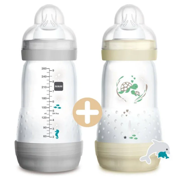 Mam Biberon Easystart 260 ml Colore Neutro Confezione Doppia