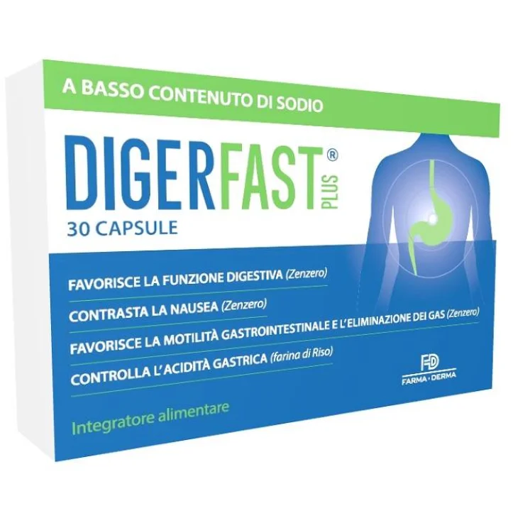 Digerfast Plus per la motilità gastro intestinale 30 Capsule