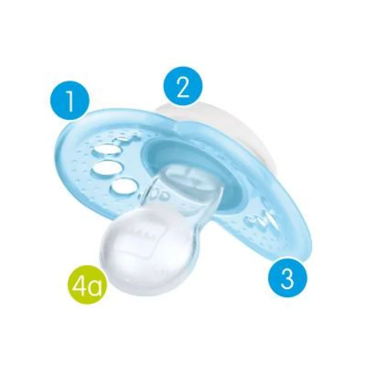 MAM Original 16+ Little Farm - Succhietto Silicone Neutro 2 pz