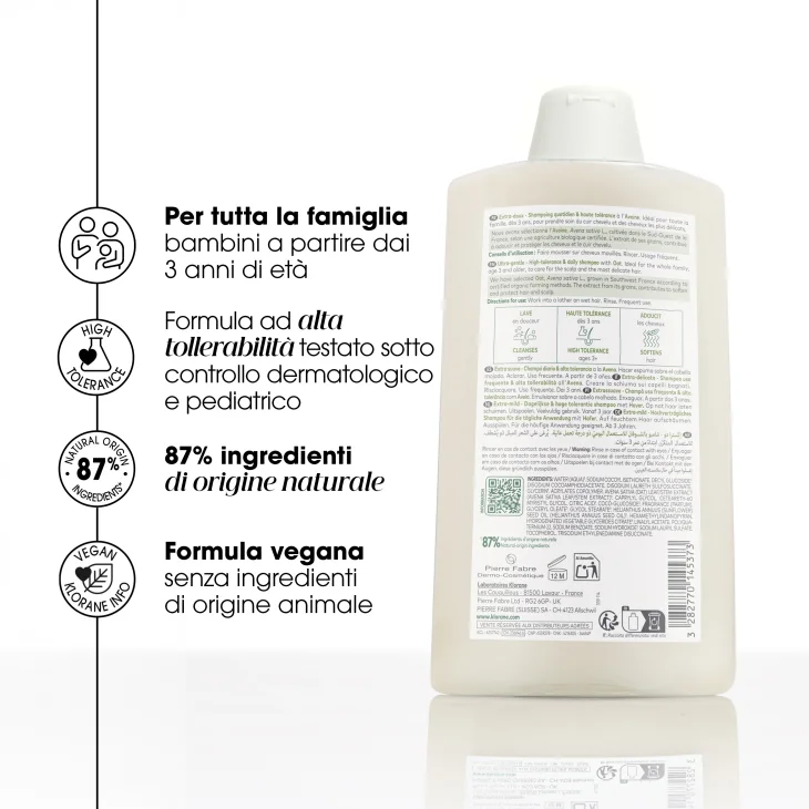 Klorane Shampoo Uso Frequente al Latte d'Avena 400 ml