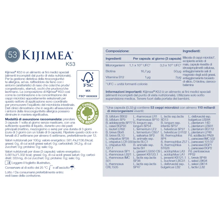 Kijimea K53 Integratore per Allergie 9 capsule