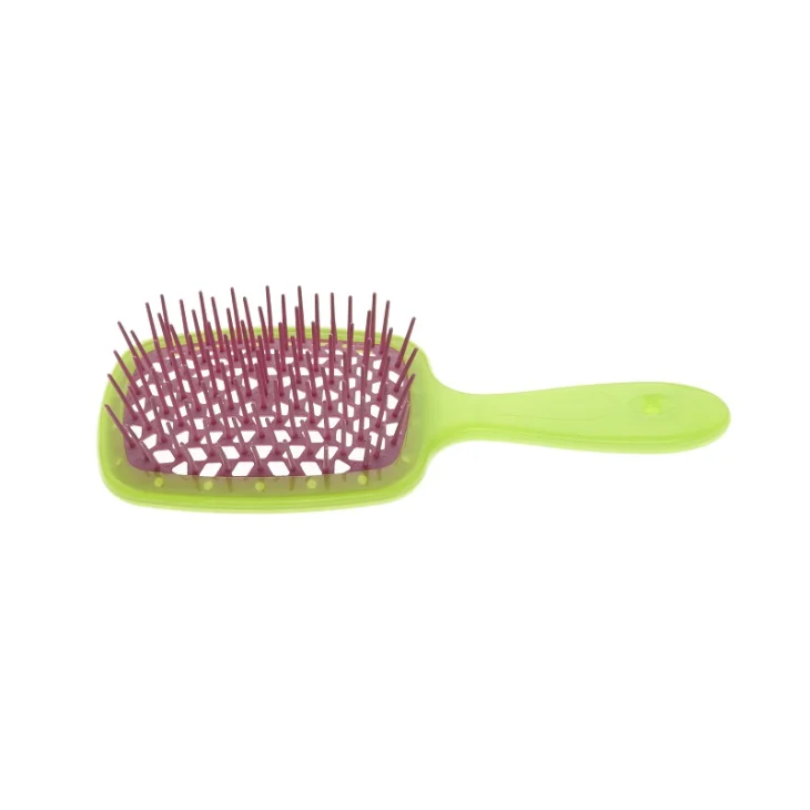 Superbrush Spazzola Per Capelli Verde Con Riccio Fucsia