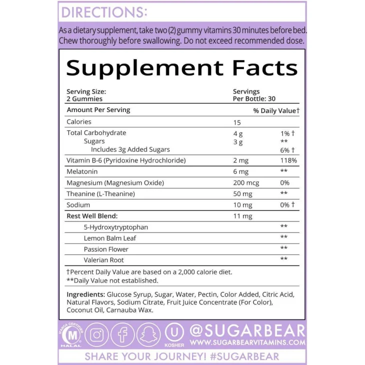 SugarBear Hair Vitamins Integratore Capelli 74 capsule