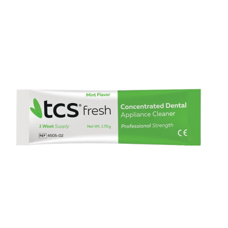 TCS Fresh Concentrated Dental Appliance Cleaner Apparecchi Dentali 24 bustine