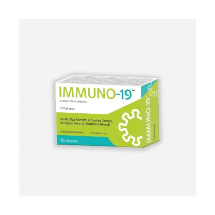 Blufarma Immuno-19 Immunostimulating Food Supplement Lactoferrin 24 tablets
