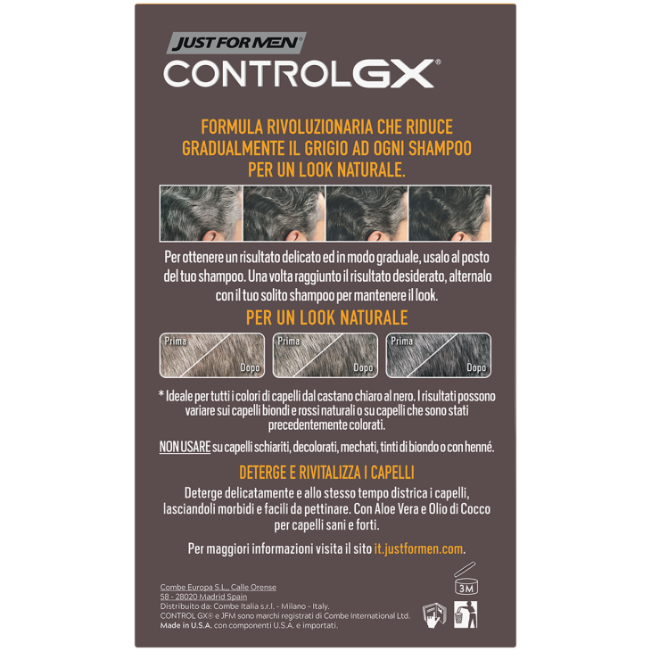 Just For Men Control Gx Shampoo Colorante Graduale 2 In 1 con Balsamo 150 ml